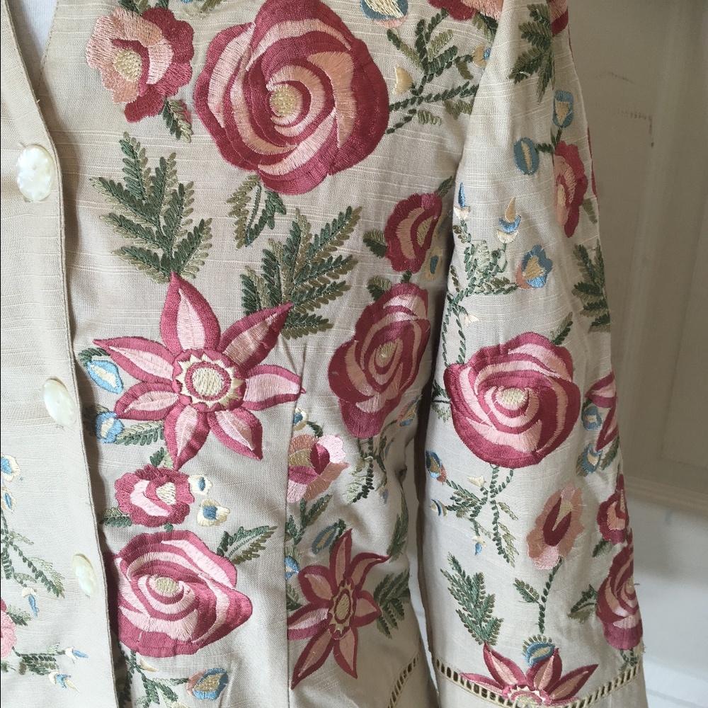 April Cornell embroidered jacket, size XS - Picture 3 of 4